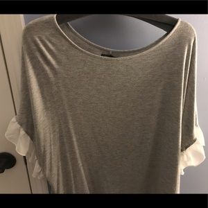 Lane Bryant Gray Flutter Sleeve 14/16